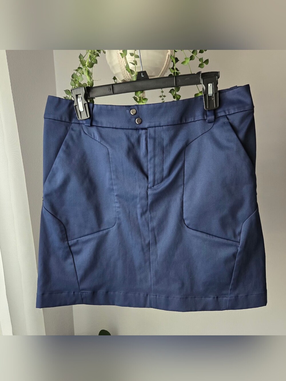 RLX Ralph Lauren Women's Golf Tennis Skort Blue Stretch Athletic Pockets Size 8